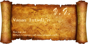 Vasas István névjegykártya
